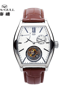 海鸥表镂空陀飞轮酒桶型机械表陀高端男表商务手表高级腕表8863K