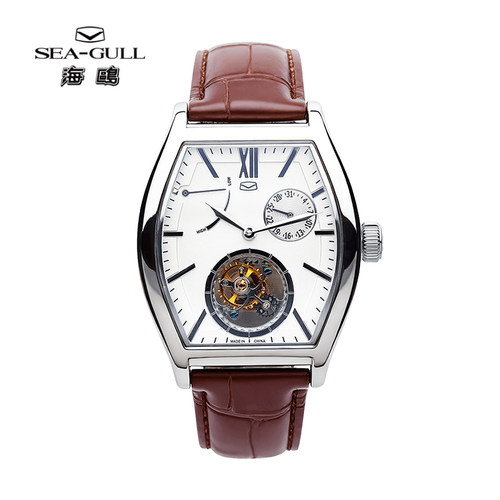 海鸥表镂空陀飞轮酒桶型机械表