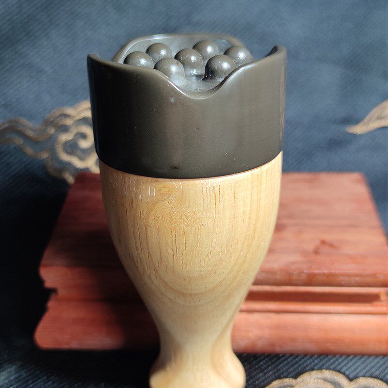 5A正宗玄黄砭石6cm莲花电加热温灸仪经络刮痧按摩家用能量石
