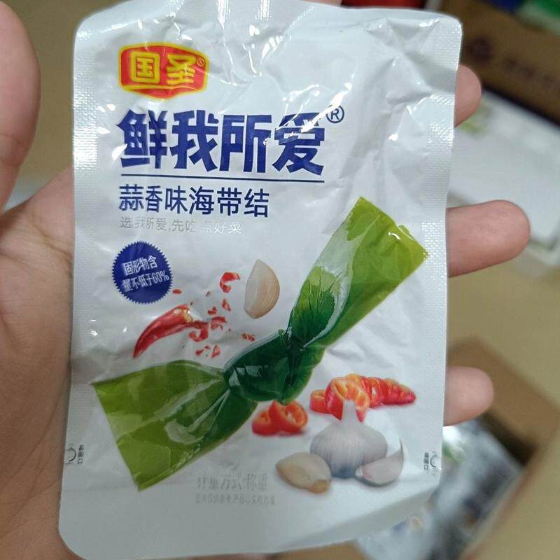 海带结国圣海鲜我所爱泡椒香辣零食开袋即食休闲海带片下饭菜