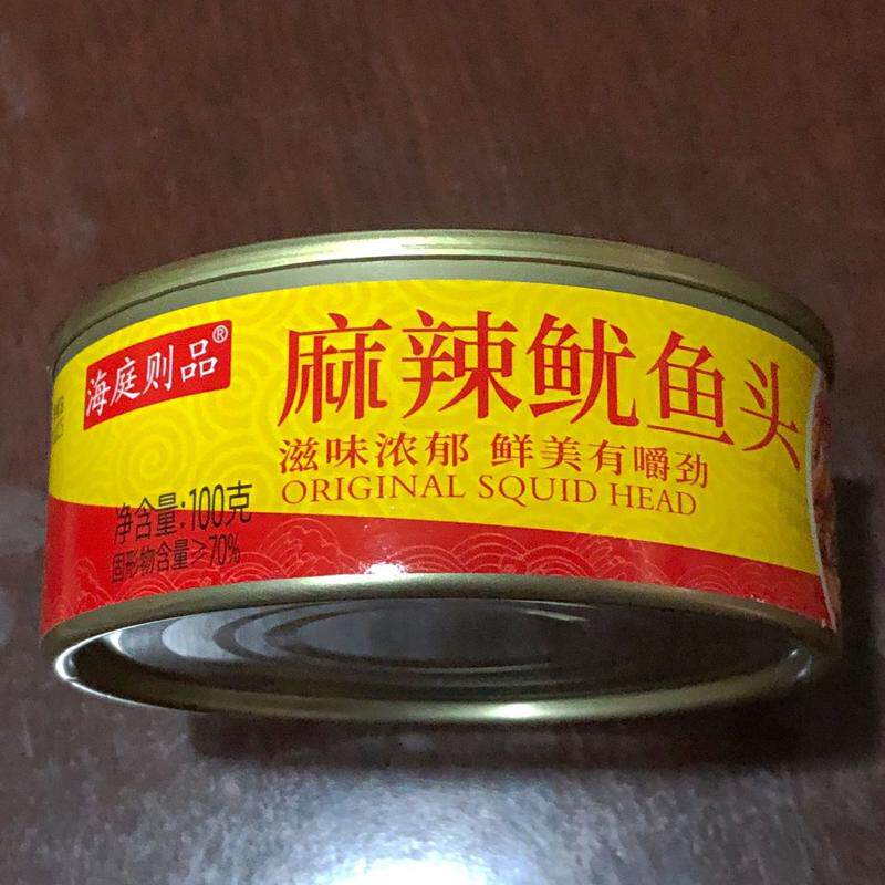 麻辣小海鲜鱿鱼罐头鱿鱼须鱿鱼头即食熟食下酒菜海味零食罐装常温