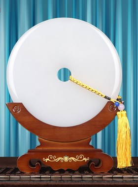 天然玉石平安扣摆件酒柜办公室家居客厅玄关桌面招财乔迁装饰礼品