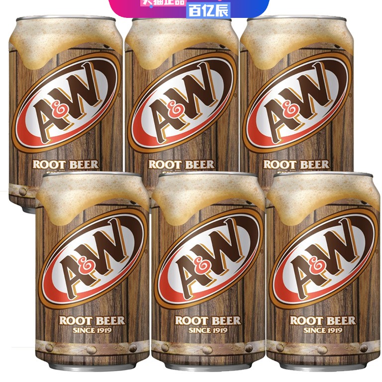 美国进口乐啤露进口碳酸饮料树根啤酒AW ROOT BEER 根汁汽水