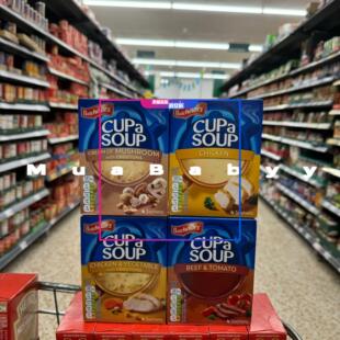 现货 英国Batchelors cup a soup奶油蘑菇鸡肉蔬菜速食冲泡汤4包