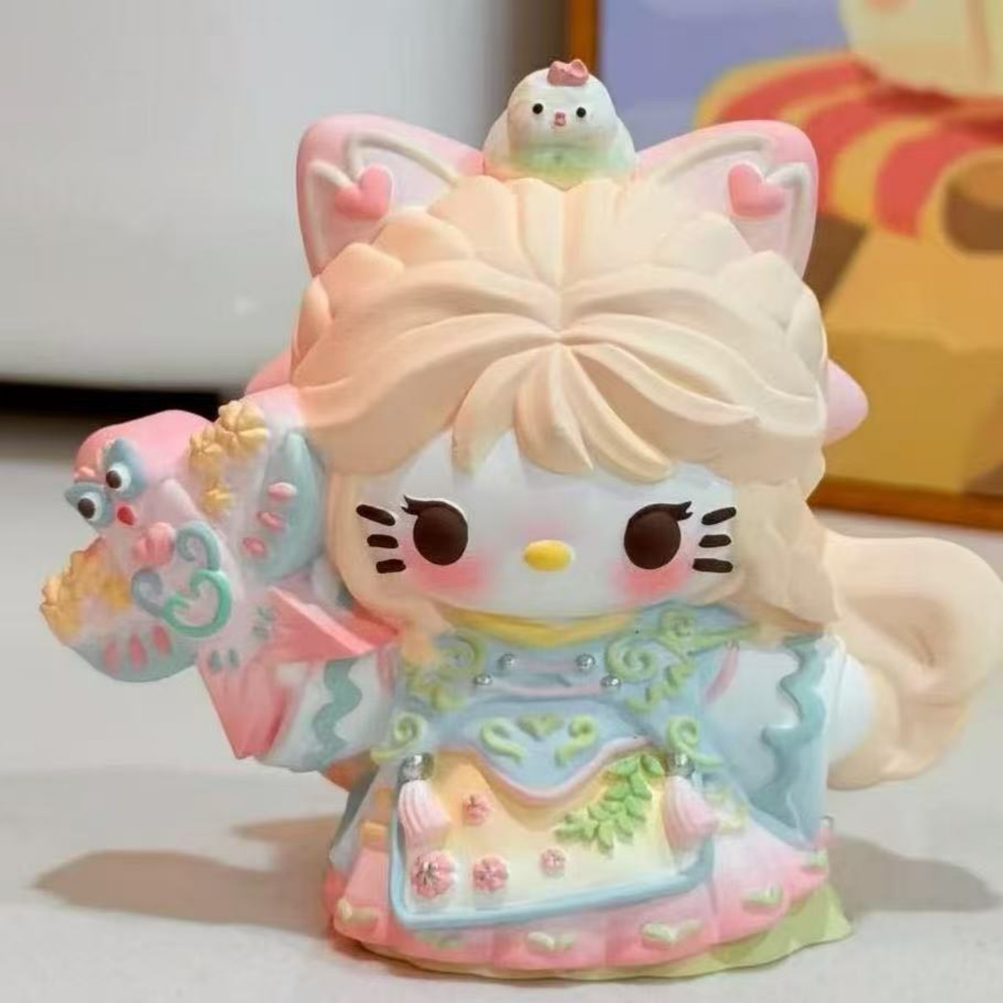 纸鸢KT猫大号石膏涂色娃娃