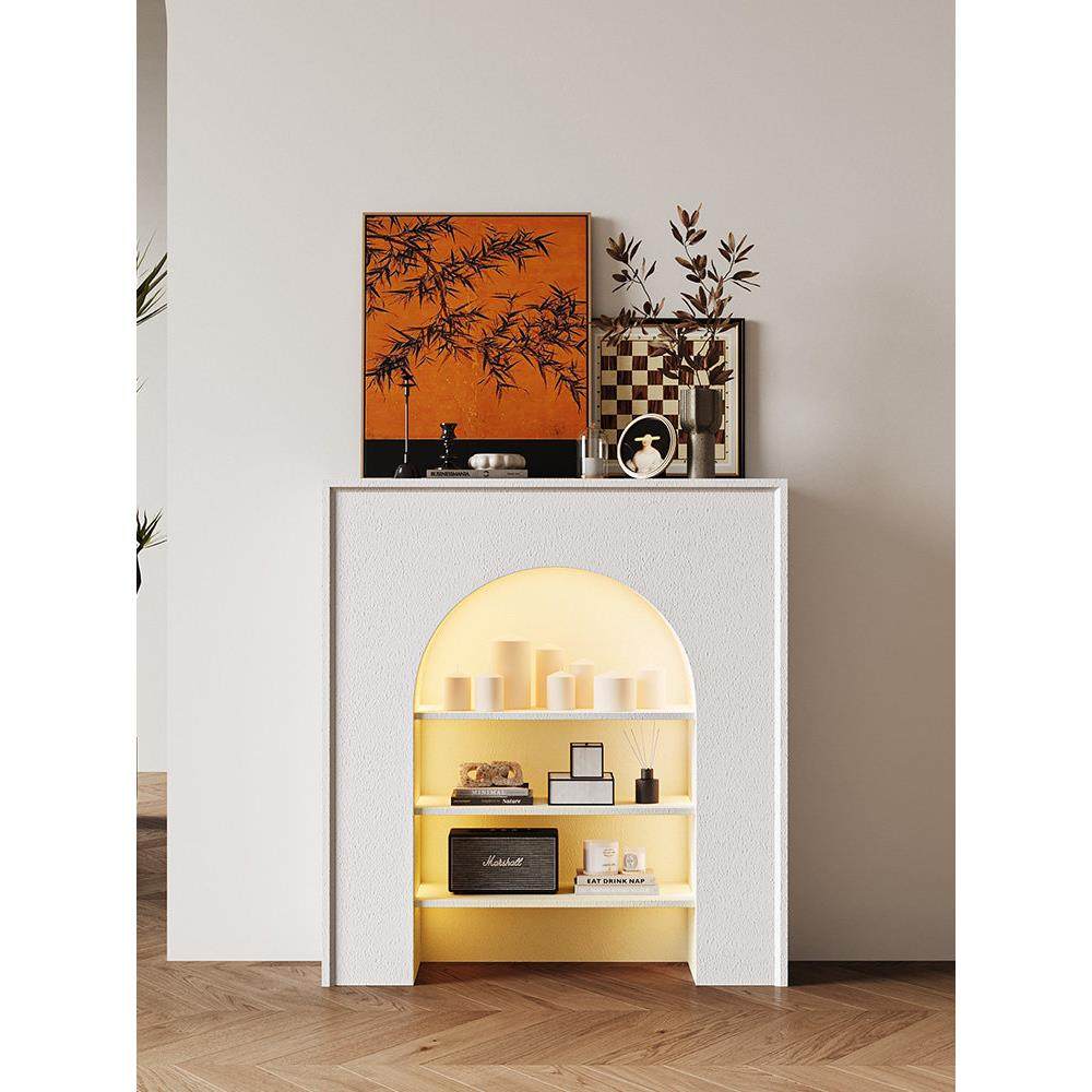 网红壁炉柜欧式民宿装饰柜简约现代背景墙婚礼法式客厅玄关收纳柜