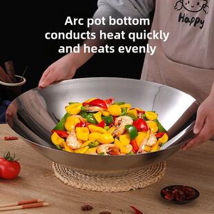 304材质不锈钢大锅蜂窝不粘无涂层老式土灶锅柴火炉锅不生锈316锅