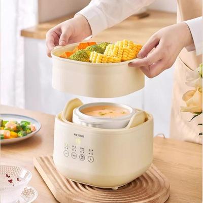 天际隔水炖电炖盅1到2人用陶瓷锅煮粥煲汤快速熬粥锅免看管1L