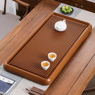 德国家用客厅新款 电木茶盘茶具整块排水式 高端大号长方形简约茶台