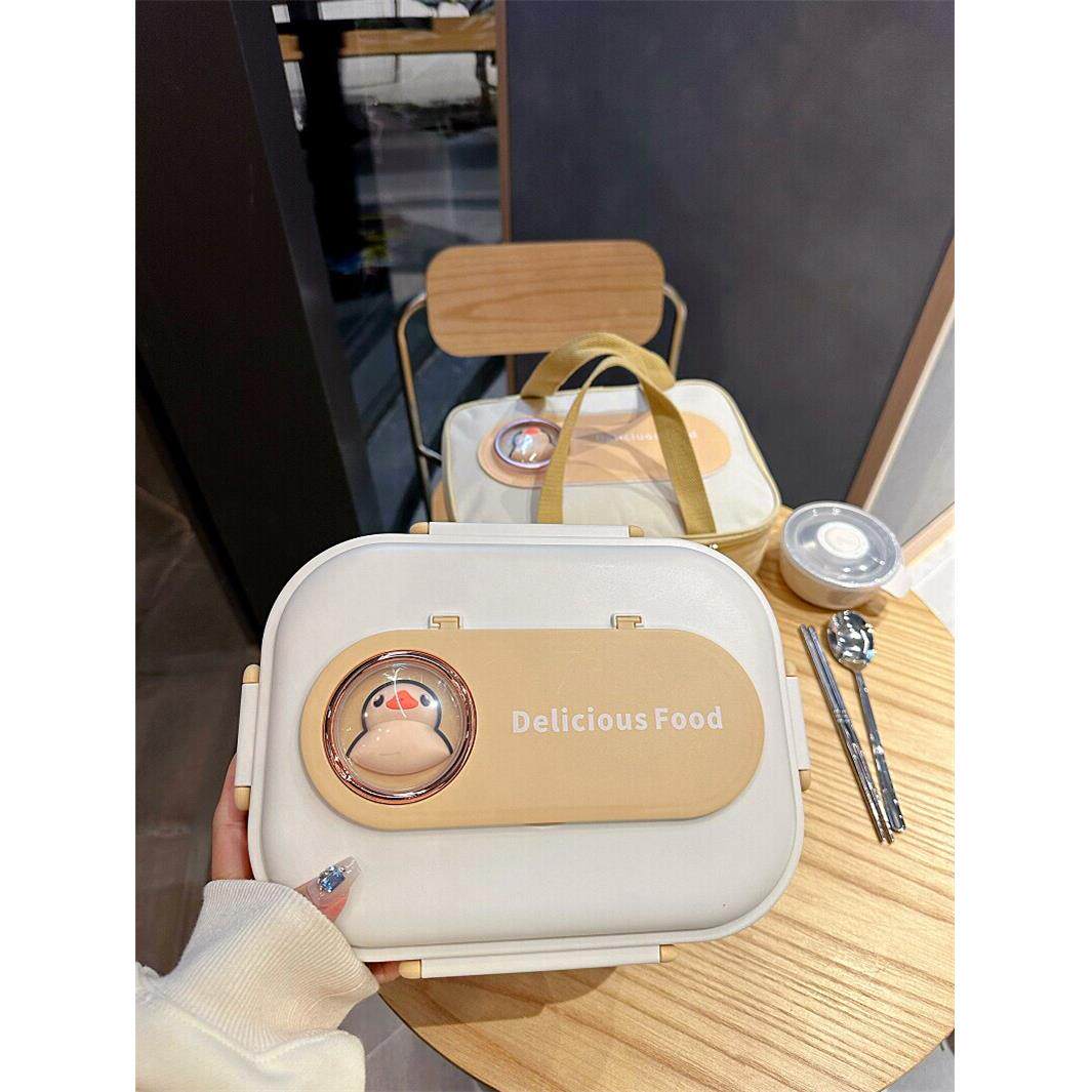 316L不锈钢保温饭盒四格带汤碗小学生专用上班族午餐便当盒分格盘