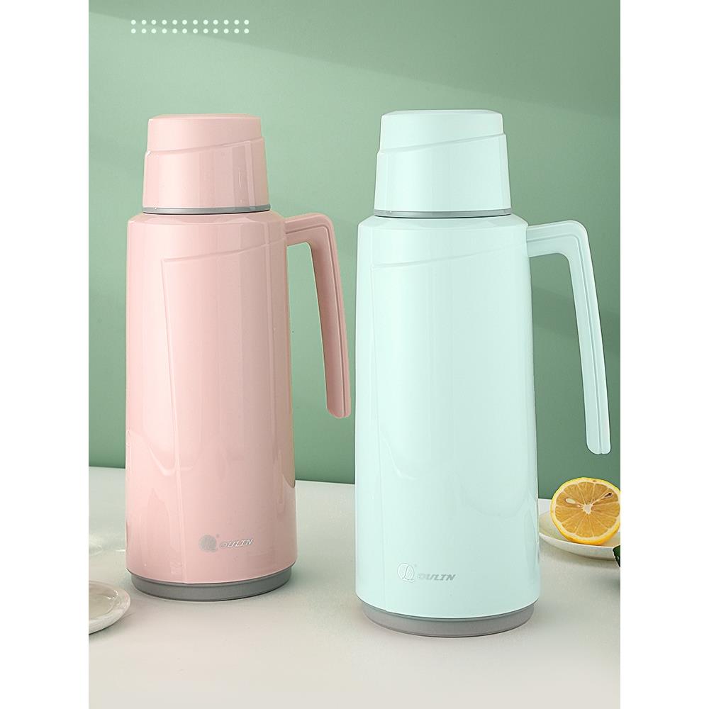 欧霖新款塑料保温壶家用热水瓶玻璃大容量暖水壶1.8升开水瓶1.6L