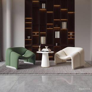 单人沙发客厅阳台休闲躺椅卧室网红懒人沙发休息区洽谈桌椅组合