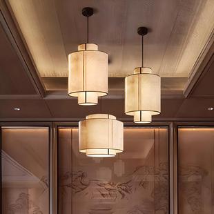 中古餐厅包厢吊灯中式餐饮餐桌饭店包间火锅店吧台茶室灯带射灯具