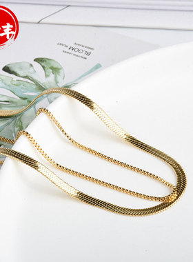 广东钛钢新款爆款锁骨链欧美风蛇骨链女主播时尚简约颈链厂家直销