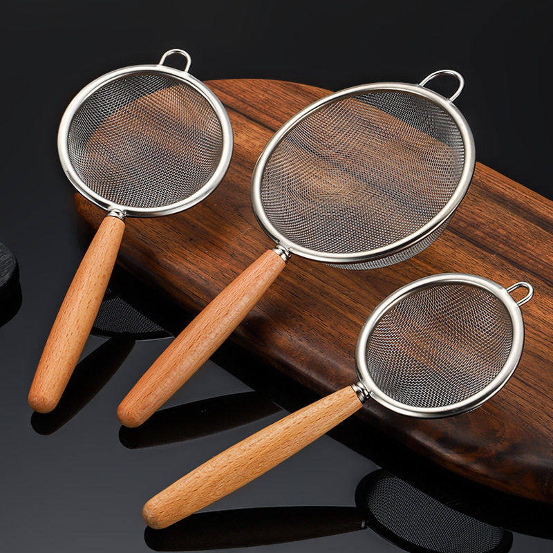 304不锈钢网漏 木柄小巧网漏勺多规格滤网勺烘焙面粉筛果汁过滤器,家庭/个人清洁工具,水槽沥水袋,淘宝优惠券,粉丝福利购,淘宝优惠卷