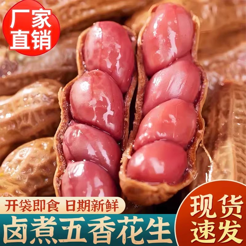 五香卤煮带壳花生500g下酒菜图片