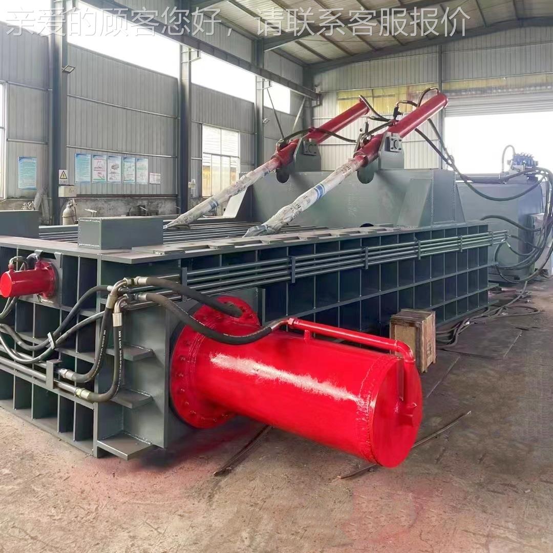 汽车自行车压块机 315吨卧式废铜烂铁压缩成型机 汽车拆解压扁机