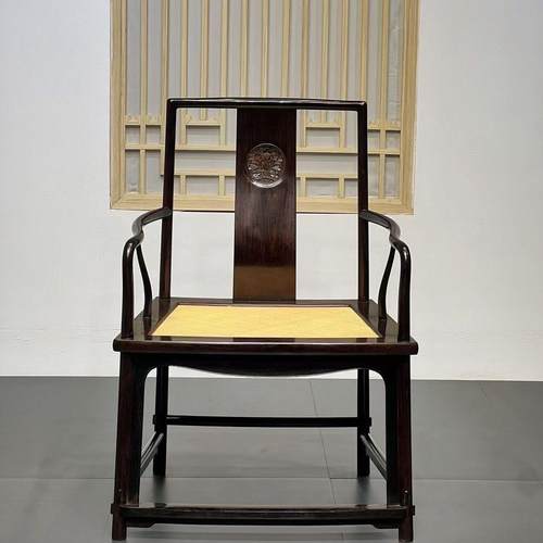 赫芬顿紫光檀扇形红木边桌