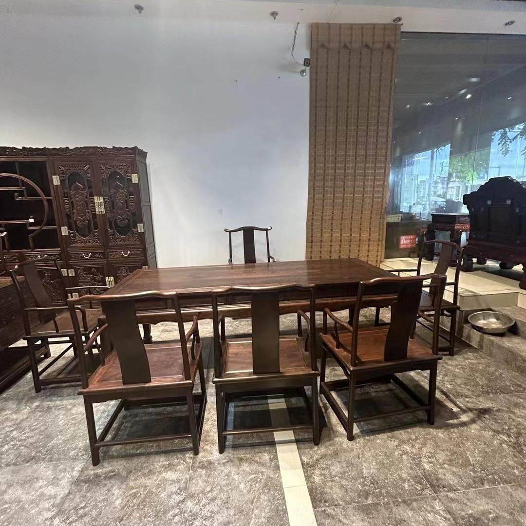 红木茶桌 大红酸枝木泡茶桌交趾黄檀收藏定制款茶台桌椅七件套,住宅家具,红木茶桌/茶台,淘宝优惠券,粉丝福利购,淘宝优惠卷