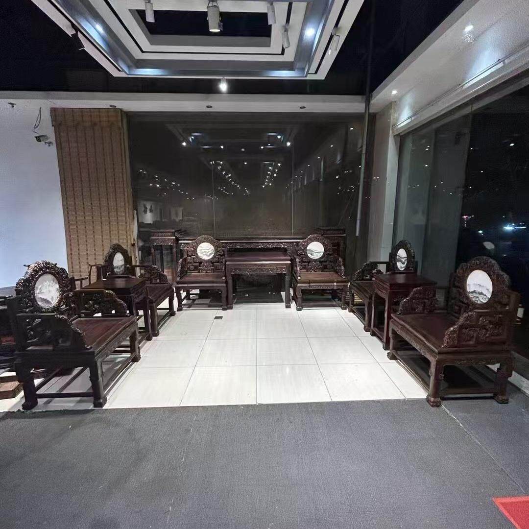 红木家具大红酸枝交趾黄檀明式中堂六件套翘头案客厅供桌长条案