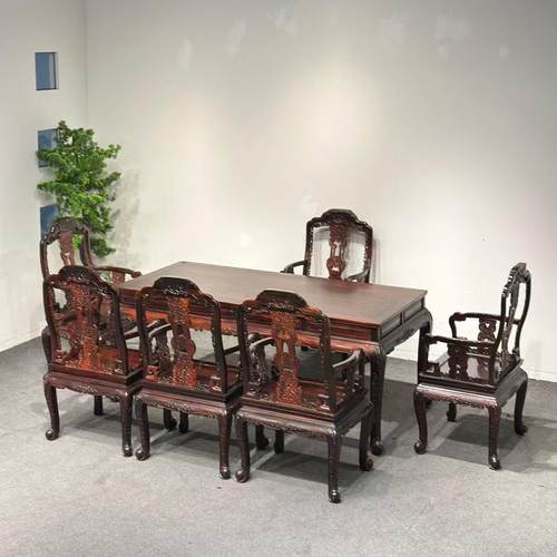 红木茶桌椅组合大红酸枝木茶台新中式家具大茶几实木泡茶喝茶桌子