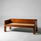 老挝大红酸枝木罗汉床红木独板新中式 禅意小户型床榻实木沙发床