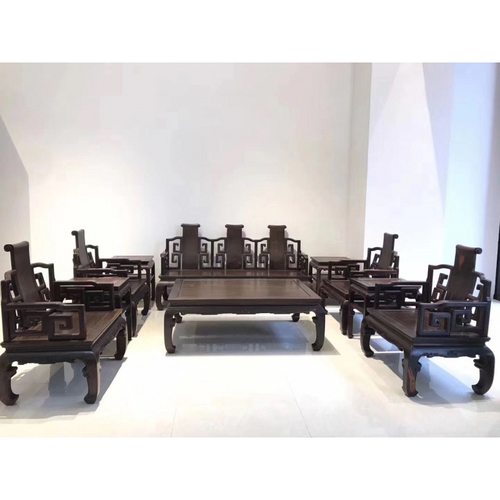 仙游作东非紫光檀卷书沙发