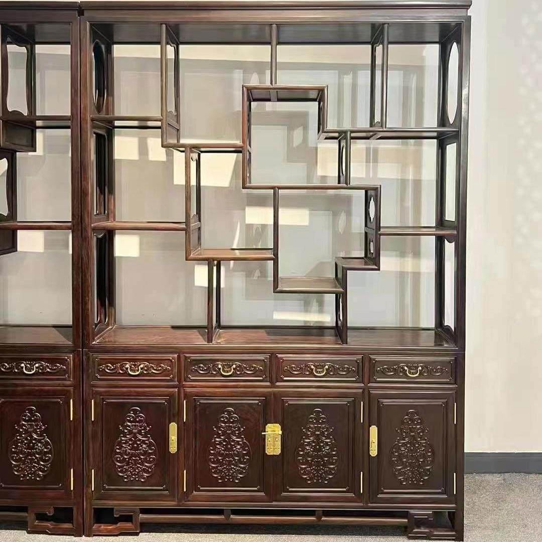新中式红木博古架多宝阁酸枝木客厅展示柜书架隔断明清置物收纳架,住宅家具,红木博古架,淘宝优惠券,粉丝福利购,淘宝优惠卷