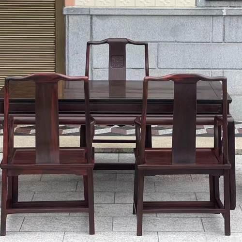 名贵红木家具老挝大红酸枝泡茶桌椅交趾黄檀实木办公客厅茶艺桌