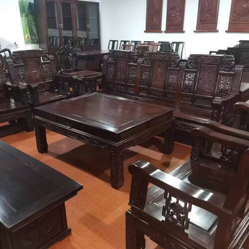 新中式红木家具大掌柜沙发老挝大红酸枝现代简约实木高端家具定制