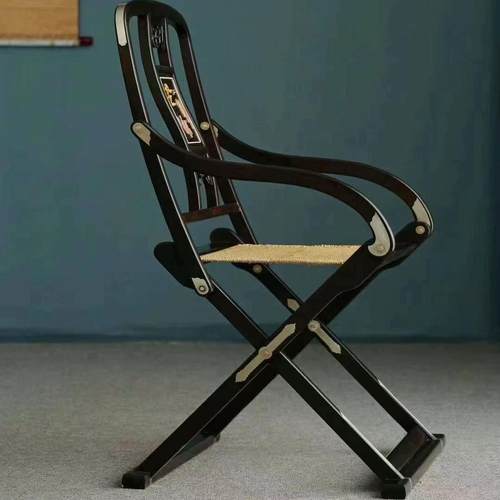 老挝大红酸枝交椅三件套交趾黄檀榫卯红木椅靠背椅休闲椅中式包邮