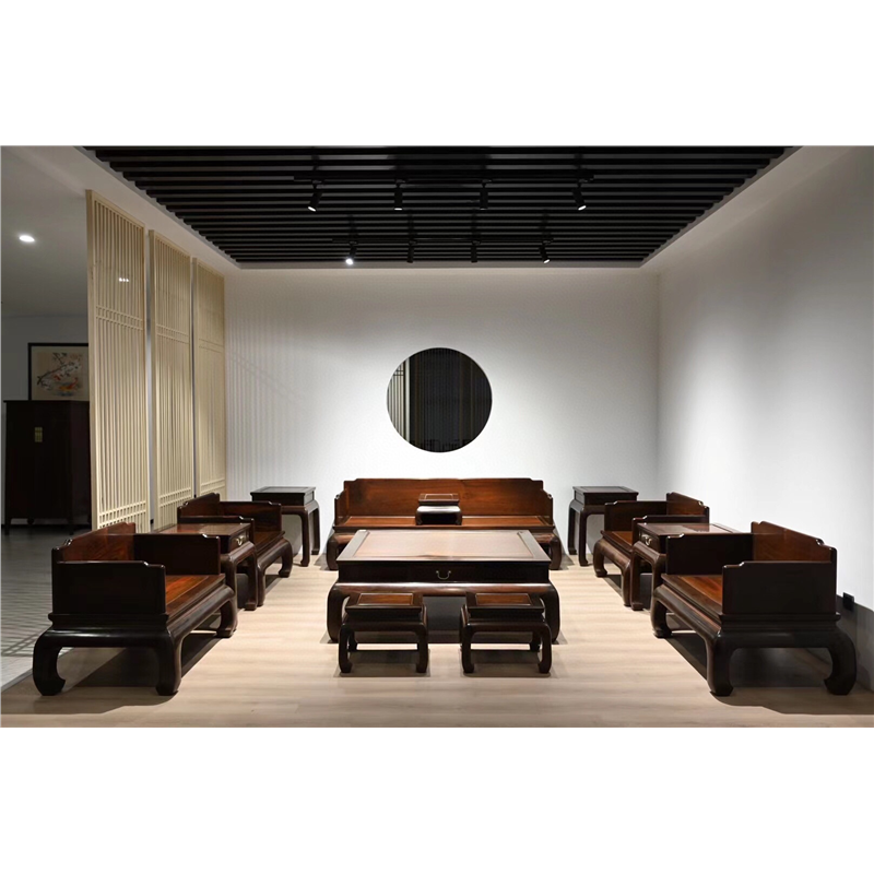 红酸枝11木家具黄檀件套沙