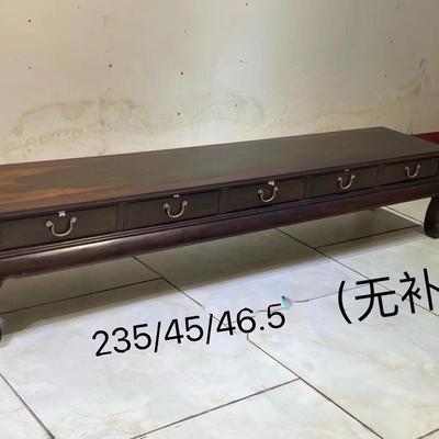 无补大红酸枝电视柜红木中式交趾黄檀2.2米电视影视柜地柜储物柜