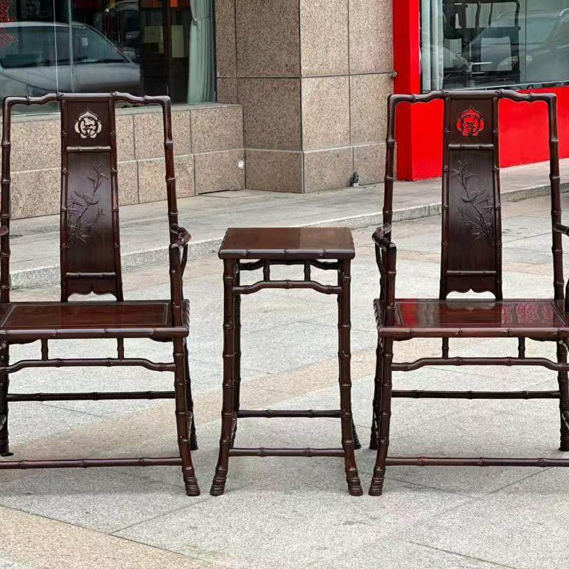 老挝大红酸枝 客厅家用实木椅中式交趾黄檀官帽椅三件套红木家具,住宅家具,红木椅凳,淘宝优惠券,粉丝福利购,淘宝优惠卷