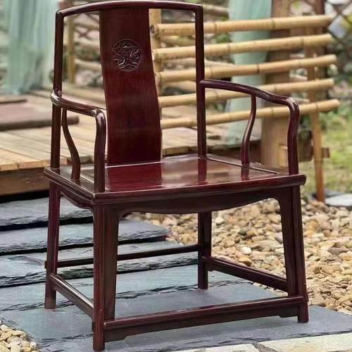 中式大红酸枝实木书房家具赫芬顿