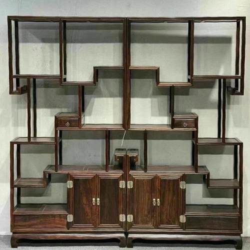 新中式酸枝木红木博古架客厅高档多宝阁酒柜置物架实木隔断展示柜