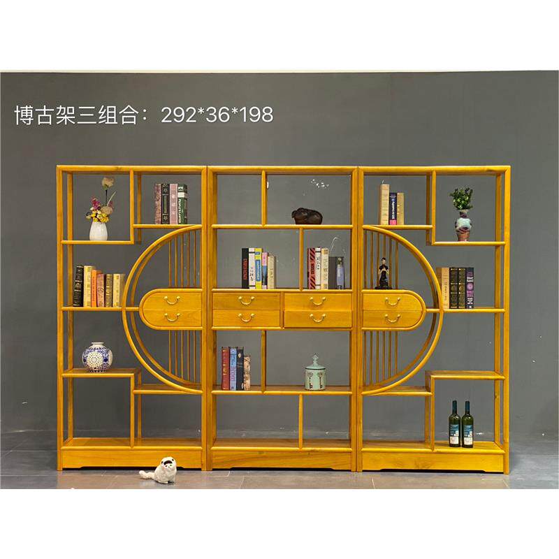 金丝楠木博古架中式书柜客厅隔断架酒架多宝阁古董茶室茶具展示架