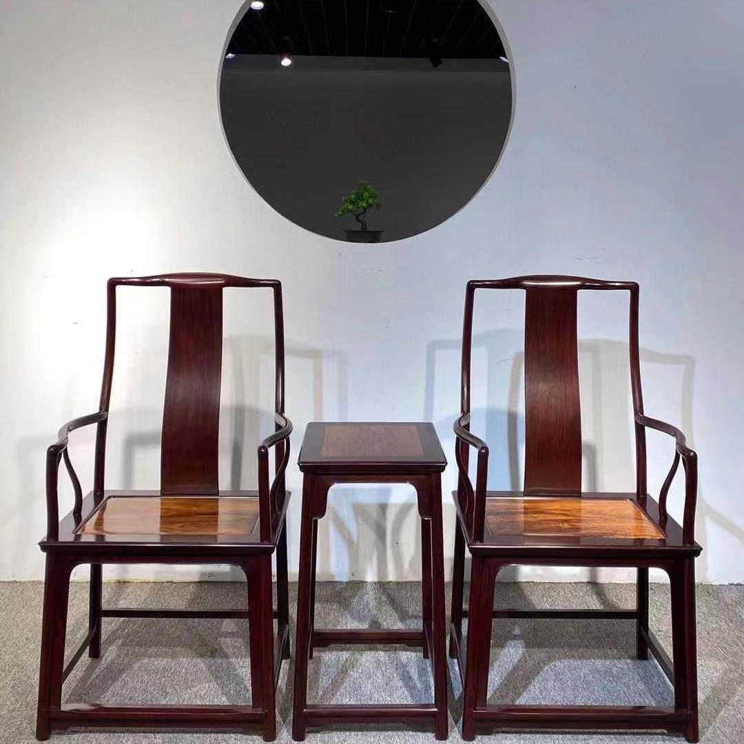 印度小叶紫檀圈椅三件套明清古典客厅红木家具中式皇宫椅太师椅子,住宅家具,红木边桌几类,淘宝优惠券,粉丝福利购,淘宝优惠卷