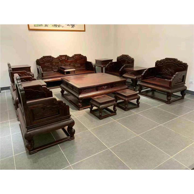沙发大别墅老挝红木中式沙发宝座大红交趾黄檀酸枝沙发组合荷花,住宅家具,红木沙发,淘宝优惠券,粉丝福利购,淘宝优惠卷