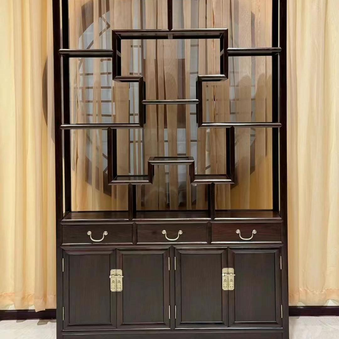 老挝大红酸枝玻璃门展示柜陈列架收纳功能多宝阁交趾黄檀博古架