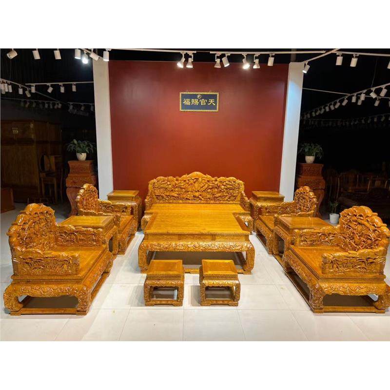 古客厅楠木古典凳子沙发别墅家具金丝椅大沙发红木组合实木荷花,住宅家具,红木椅凳,淘宝优惠券,粉丝福利购,淘宝优惠卷