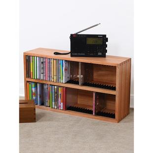 巨阳CD架桌面CD唱片收纳架HIFI磁带盒老唱片收藏箱PS4游戏光盘架