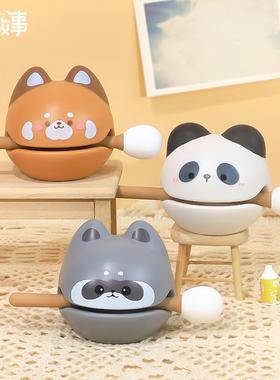 敲无压力功德+1小木鱼解压摆件办公工位敲打情绪控制治愈解压玩具