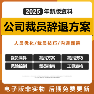 2025年公司员工裁员辞退人员方案优化结构HR裁员技巧沟通风险规避