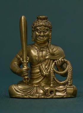 不动尊菩萨摆件不动明王菩萨属鸡随身佛像黄铜像小号家居书房装饰