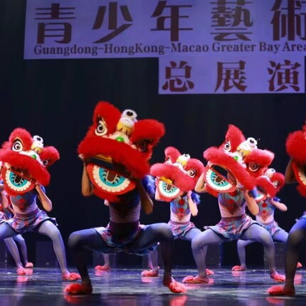 十二届小荷风采奇狮妙想舞蹈服装小狮子演出服狮子头醒狮道具元旦