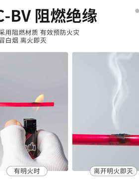 国标BV线电线家用家装电线1 2.5 4 6四平方单股硬线铜芯铜线足米