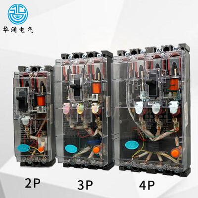 DZ15L-10063A2/490透明漏电塑壳断路器保护器三项四线4P两极临电