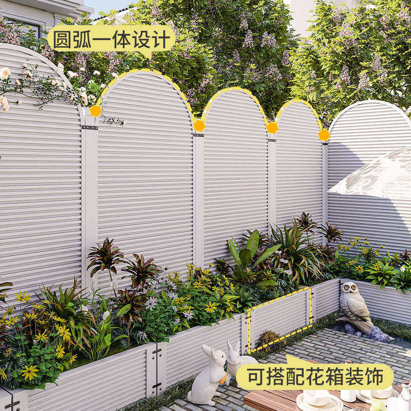 别墅庭院碳化防腐实木栅栏园林格栅围栏围墙户外草坪阳台露台护栏