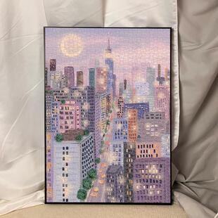 窄边铝合金相框挂墙画框装裱50X70cm拼图1000片海报金属框架28寸